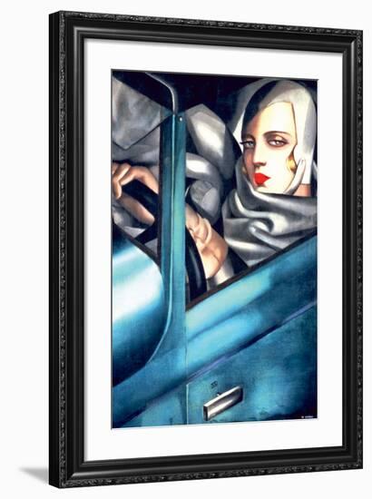 Autoportrait-Tamara de Lempicka-Framed Premium Giclee Print