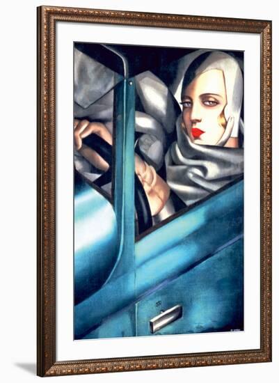 Autoportrait-Tamara de Lempicka-Framed Premium Giclee Print