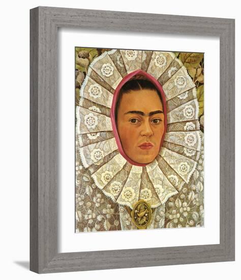 Autoritratto 1948-Frida Kahlo-Framed Premium Giclee Print