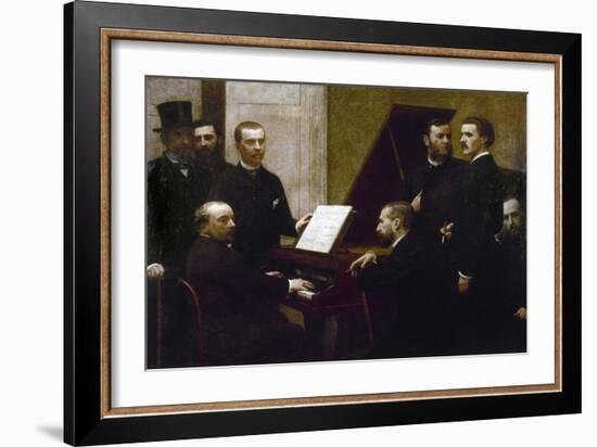 Autour du piano-Henri Fantin-Latour-Framed Giclee Print