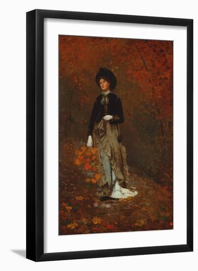 Autumn, 1877 (Oil on Canvas)-Winslow Homer-Framed Giclee Print