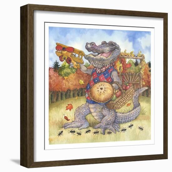 Autumn Alligator-Wendy Edelson-Framed Giclee Print