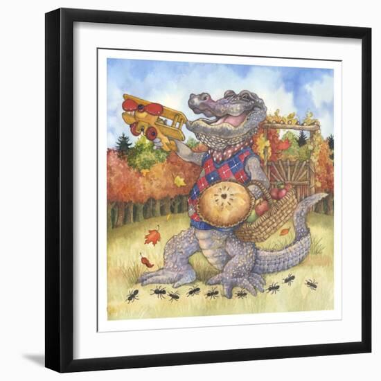 Autumn Alligator-Wendy Edelson-Framed Giclee Print