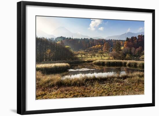 Autumn at Aichwaldsee-Simone Wunderlich-Framed Photographic Print