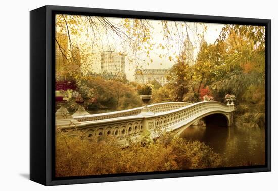 Autumn at Bow Bridge-Jessica Jenney-Framed Premier Image Canvas