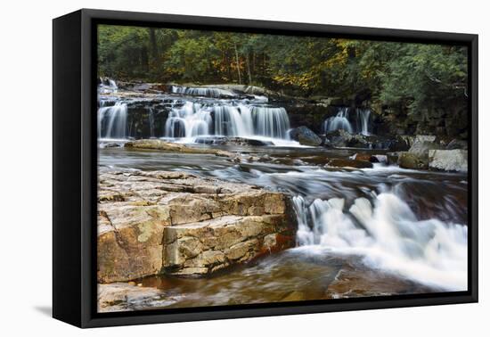 Autumn at Jackson Falls, Jackson, New Hampshire, USA-Michel Hersen-Framed Premier Image Canvas