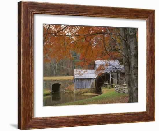 Autumn at Mabry Mill, Blue Ridge Parkway, Virginia, USA-Charles Gurche-Framed Photographic Print
