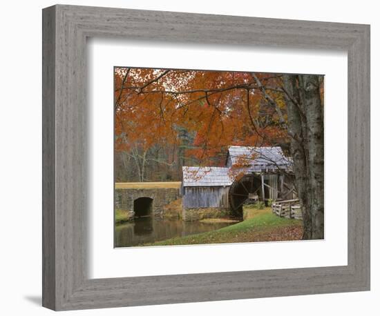 Autumn at Mabry Mill, Blue Ridge Parkway, Virginia, USA-Charles Gurche-Framed Photographic Print