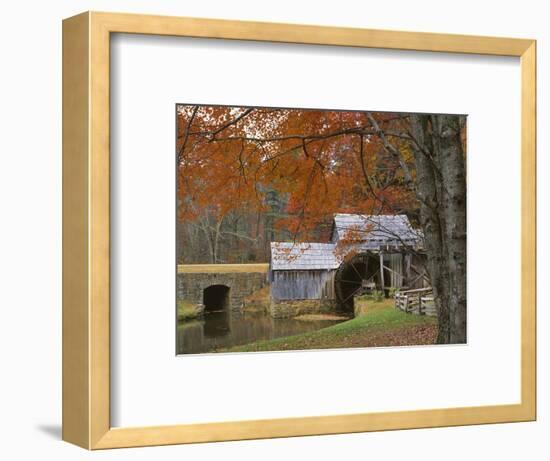 Autumn at Mabry Mill, Blue Ridge Parkway, Virginia, USA-Charles Gurche-Framed Photographic Print