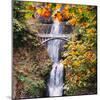 Autumn at Multnomah Falls, Square, Hood River, Columbia River Gorge, Oregon-Vincent James-Mounted Photographic Print