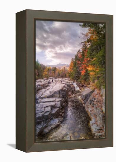 Autumn at Rocky Gorge, Kancamagus New Hampshire-Vincent James-Framed Premier Image Canvas