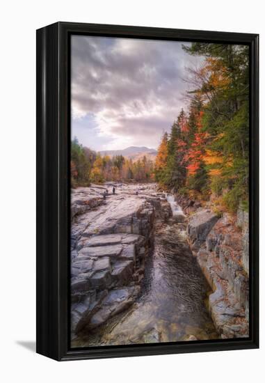 Autumn at Rocky Gorge, Kancamagus New Hampshire-Vincent James-Framed Premier Image Canvas