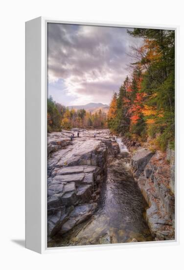 Autumn at Rocky Gorge, Kancamagus New Hampshire-Vincent James-Framed Premier Image Canvas