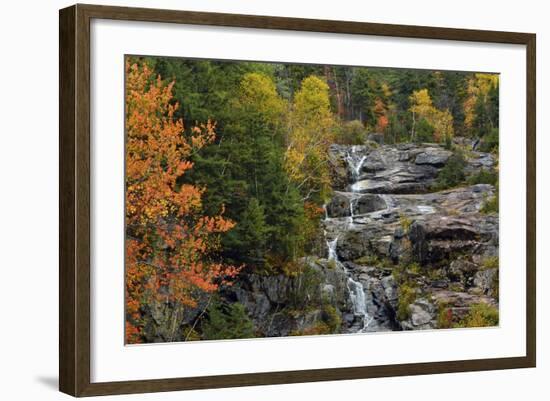 Autumn at Silver Cascade, Crawford Notch SP, New Hampshire, USA-Michel Hersen-Framed Photographic Print