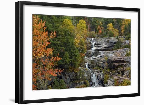 Autumn at Silver Cascade, Crawford Notch SP, New Hampshire, USA-Michel Hersen-Framed Photographic Print