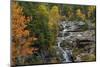 Autumn at Silver Cascade, Crawford Notch SP, New Hampshire, USA-Michel Hersen-Mounted Photographic Print