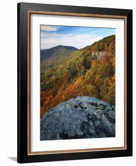 Autumn at White Rocks, Ozark-St. Francis National Forest, Arkansas, USA-Charles Gurche-Framed Photographic Print
