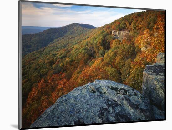 Autumn at White Rocks, Ozark-St. Francis National Forest, Arkansas, USA-Charles Gurche-Mounted Photographic Print