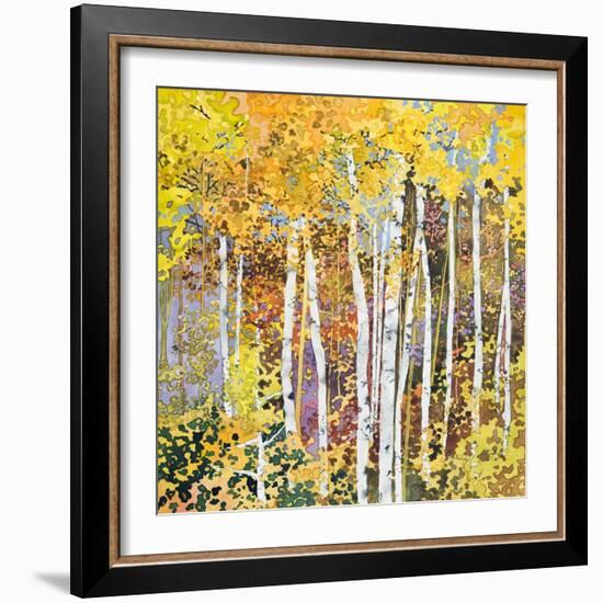 Autumn Birches III-Sharon Pitts-Framed Giclee Print