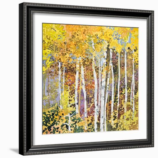 Autumn Birches III-Sharon Pitts-Framed Giclee Print