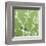 Autumn Branch (green) (square crop)-Jenny Kraft-Framed Art Print