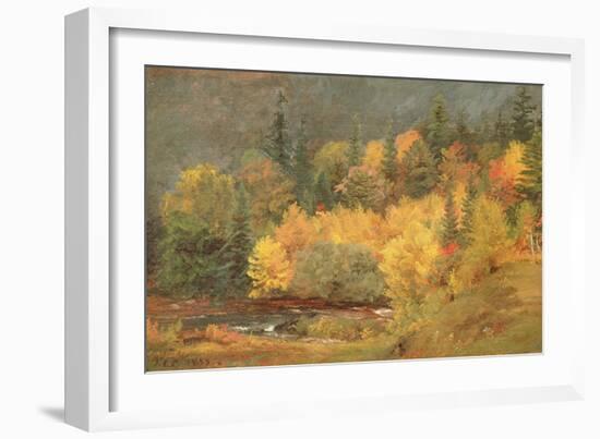 Autumn by the Brook, 1855-Jasper Francis Cropsey-Framed Giclee Print