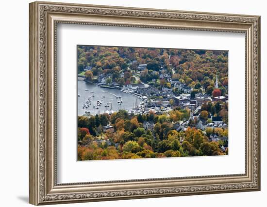 Autumn, Camden Harbor, Camden, Maine, from Mount Battie State Park-Michel Hersen-Framed Photographic Print