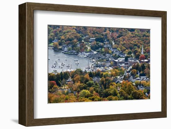 Autumn, Camden Harbor, Camden, Maine, from Mount Battie State Park-Michel Hersen-Framed Photographic Print