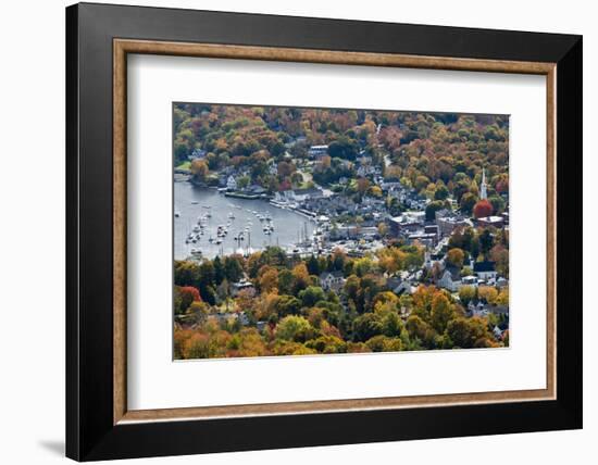 Autumn, Camden Harbor, Camden, Maine, from Mount Battie State Park-Michel Hersen-Framed Photographic Print