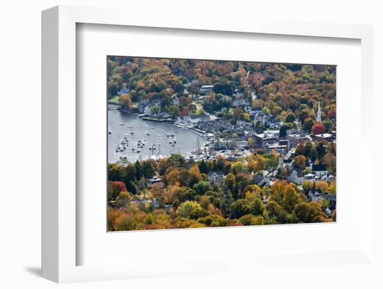 Autumn, Camden Harbor, Camden, Maine, from Mount Battie State Park-Michel Hersen-Framed Photographic Print