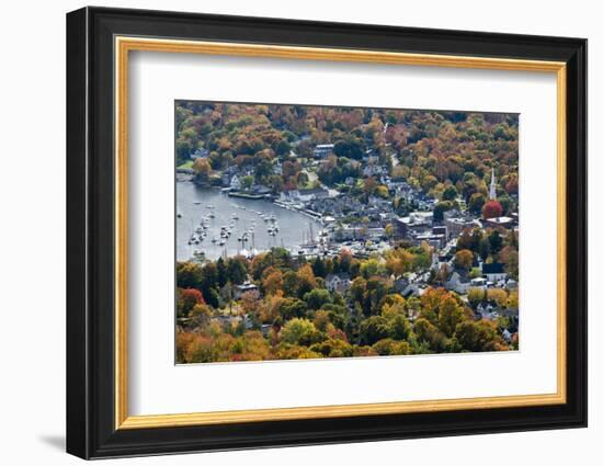 Autumn, Camden Harbor, Camden, Maine, from Mount Battie State Park-Michel Hersen-Framed Photographic Print