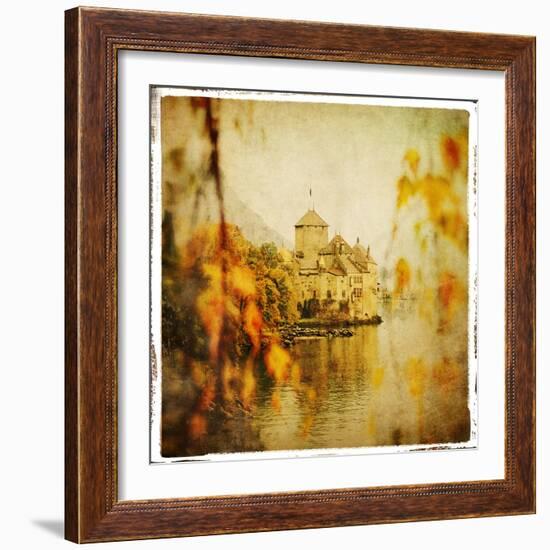 Autumn Castle - Artistic Retro Styled Picture-Maugli-l-Framed Art Print