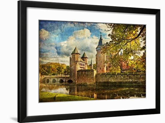 Autumn Castle - Artwork In Painting Style-Maugli-l-Framed Art Print