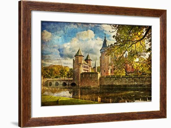 Autumn Castle - Artwork In Painting Style-Maugli-l-Framed Art Print