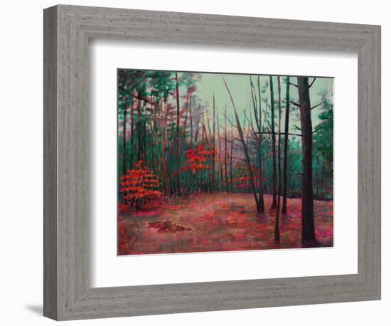 Autumn Clearing, 2022, (Acrylic on Canvas)-Helen White-Framed Giclee Print