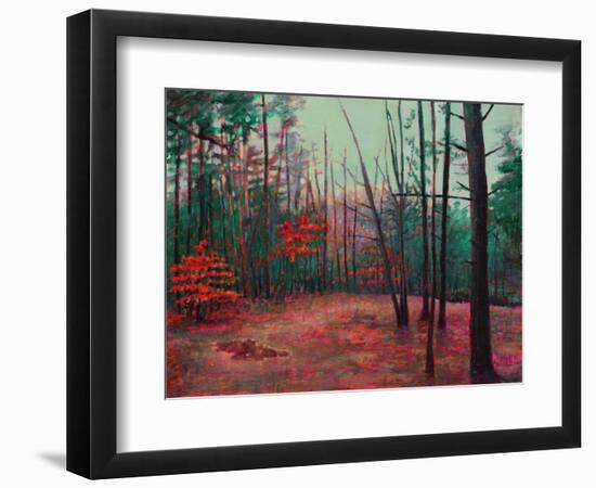 Autumn Clearing, 2022, (Acrylic on Canvas)-Helen White-Framed Giclee Print