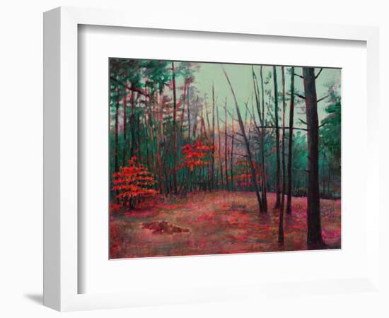 Autumn Clearing, 2022, (Acrylic on Canvas)-Helen White-Framed Giclee Print