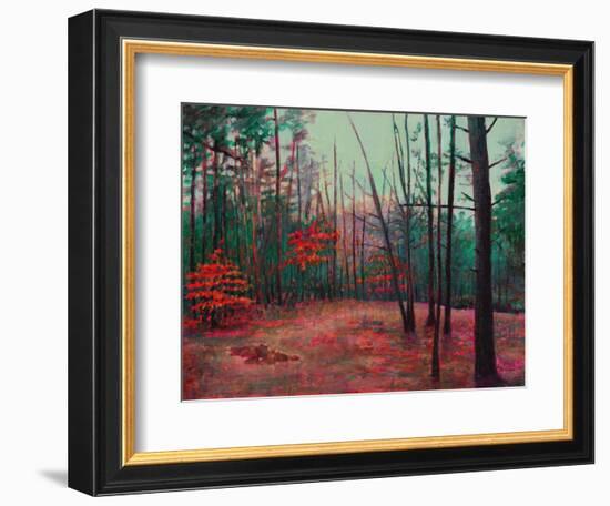 Autumn Clearing, 2022, (Acrylic on Canvas)-Helen White-Framed Giclee Print