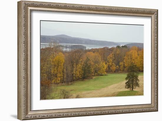 Autumn Color Along the Hudson River, Hyde Park, NY-null-Framed Photographic Print