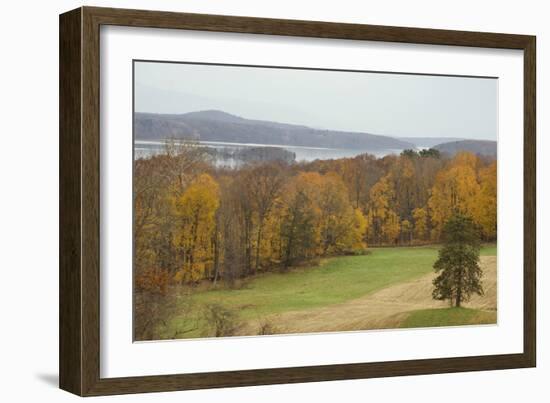 Autumn Color Along the Hudson River, Hyde Park, NY-null-Framed Photographic Print