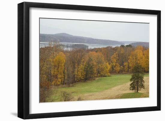 Autumn Color Along the Hudson River, Hyde Park, NY-null-Framed Photographic Print