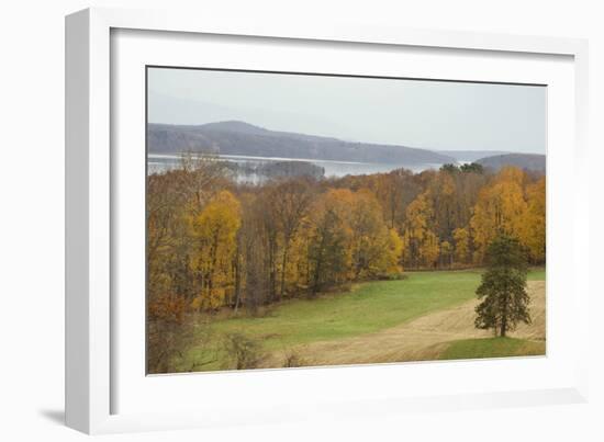 Autumn Color Along the Hudson River, Hyde Park, NY-null-Framed Photographic Print