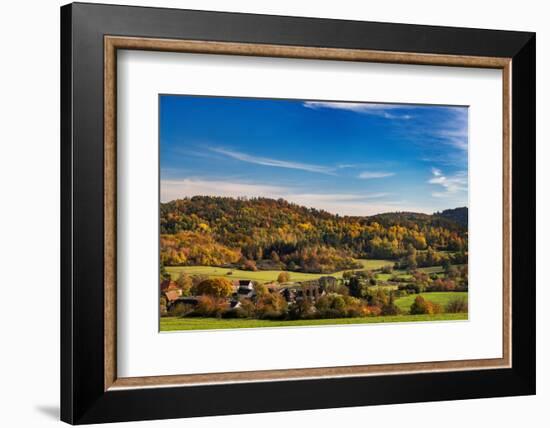 Autumn color near the town of Tetlin in the Czech Republic-Chuck Haney-Framed Photographic Print
