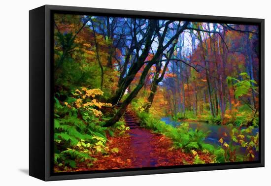 Autumn Color of Oirase River, Japan-NicholasHan-Framed Premier Image Canvas