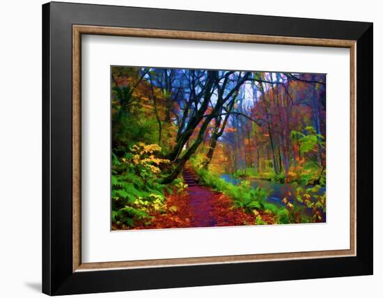 Autumn Color of Oirase River, Japan-NicholasHan-Framed Photographic Print