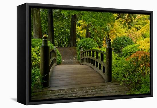 Autumn Color, Portland Japanese Garden, Portland, Oregon, USA-Michel Hersen-Framed Premier Image Canvas