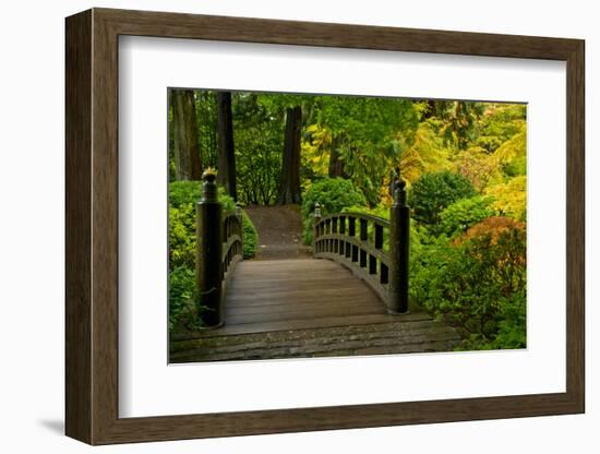 Autumn Color, Portland Japanese Garden, Portland, Oregon, USA-Michel Hersen-Framed Photographic Print