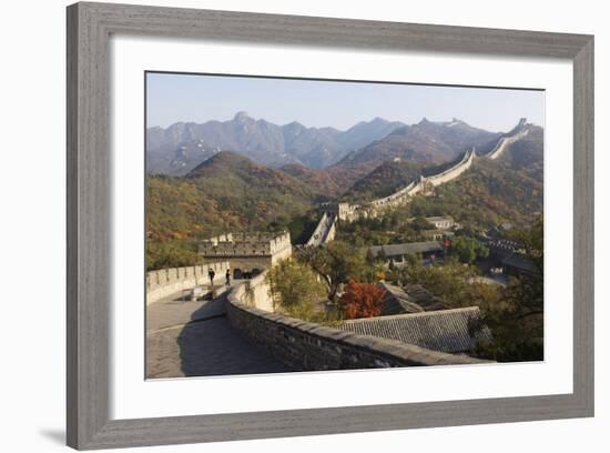 Autumn Colours and a Watch Tower on the Great Wall of China-Christian Kober-Framed Photographic Print
