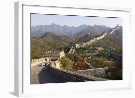 Autumn Colours and a Watch Tower on the Great Wall of China-Christian Kober-Framed Photographic Print