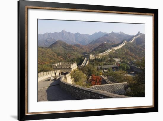 Autumn Colours and a Watch Tower on the Great Wall of China-Christian Kober-Framed Photographic Print